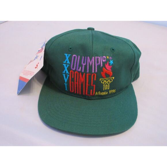NWT Vintage 1996 Atlanta Olympic Games Hat SnapBack USA Embroidered 90s Hanes - Picture 1 of 15